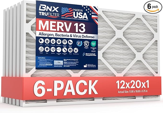 BNX TruFilter 12x20x1 Air Filter MERV 13 by BNX