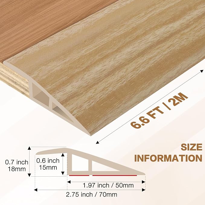 Floor Transition Strip Vinyl Door Threshold Ramp Self Adhesive Carpet Edging - Image 7