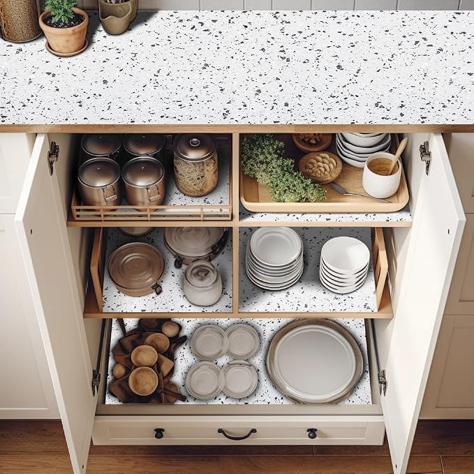 12X360 Inch Shelf Liner for Kitchen Cabinets Non Adhesive Kitchen Drawer Liner - Image 8