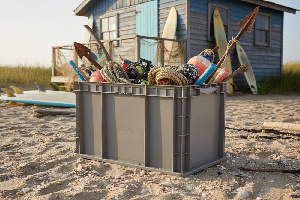 Hudson Exchange 24 x 15 x 14.5" (1 Pack) Straight Wall Handled Storage C...