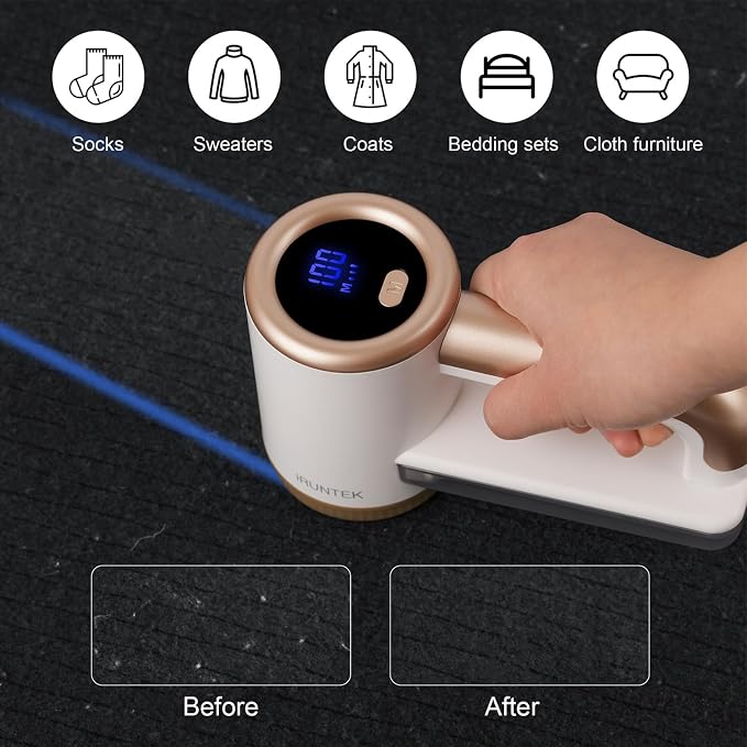 iRUNTEK Rechargeable Fabric Shaver, Electric Commercial Lint Remover - Image 2