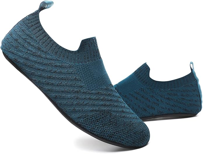 QZKDM Lightweight Slip on Grip Indoor House Slippers Barefoot Non Slip Home - Image 5