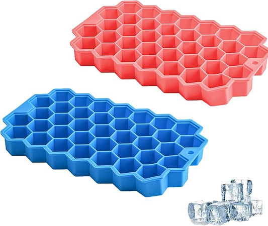 2 Pack Ice Cube Tray, Silicone Ice Trays by TERBOUSHE