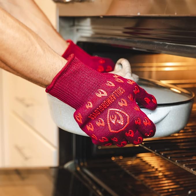 Grill Armor Oven Gloves 932°F Extreme Heat & Cut Resistant Oven Mitts - Image 3