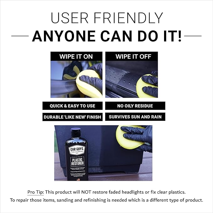 CAR GUYS Plastic Restorer | Bring Plastic, and Vinyl Back to Life! | User - Image 3