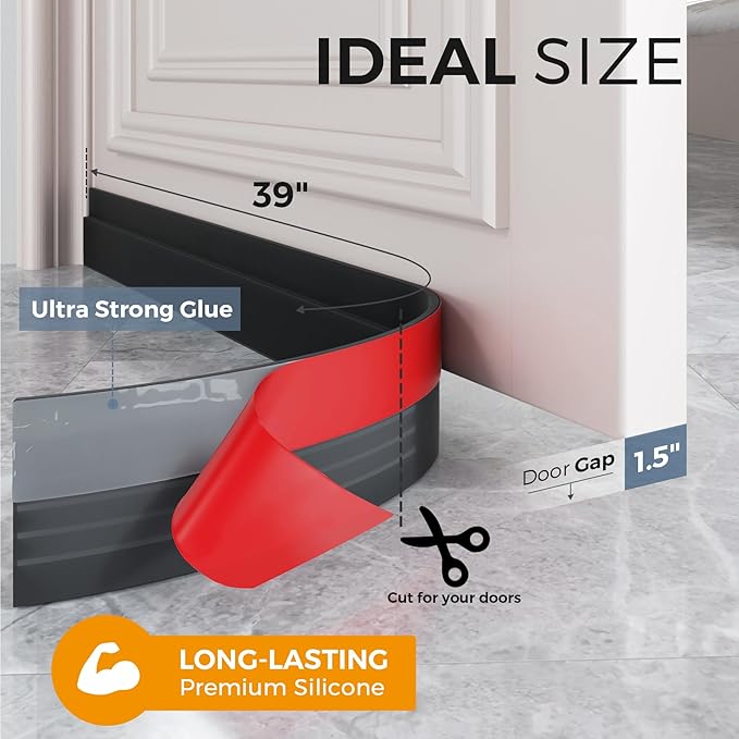GroTheory 2 Pack Under Door Draft Stopper, Home Improvement, Weather Stripping - Image 4