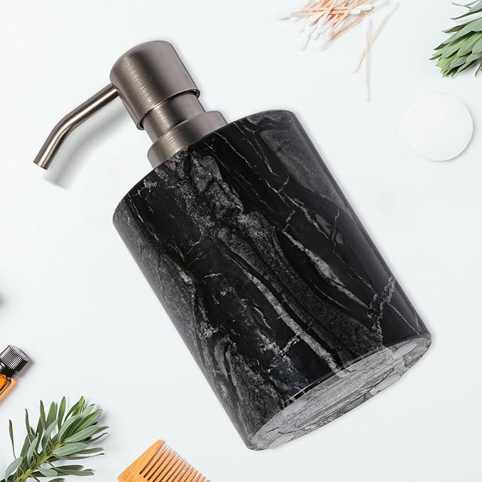 Marble Soap Dispenser with Stainless Steel Pump, 6 Ounces - Image 7