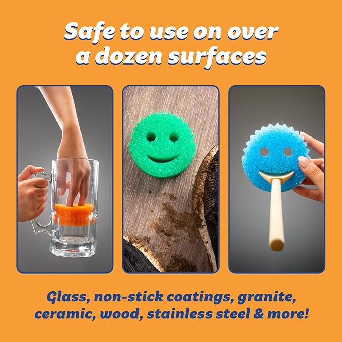 Scrub Daddy 6 Kitchen Sponges & 1 Daddy Caddy Dish Sponge Holder - Image 6