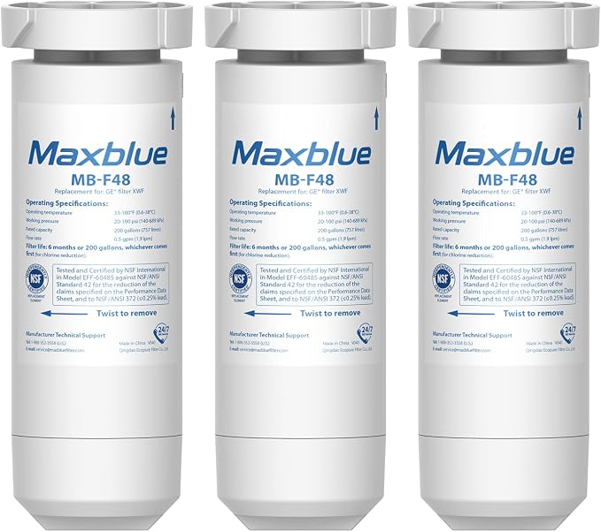 Maxblue XWF Replacement for GE® XWF, WR17X30702, NSF Certified Refrigerator by Maxblue