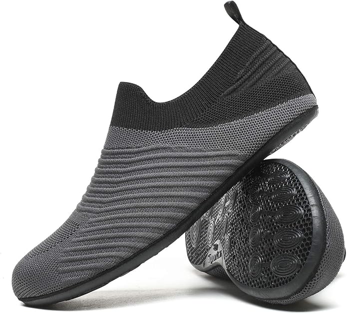 Adult Indoor House Slippers Socks Lightweight Non Slip Grip House Home Shoes by CanLeg
