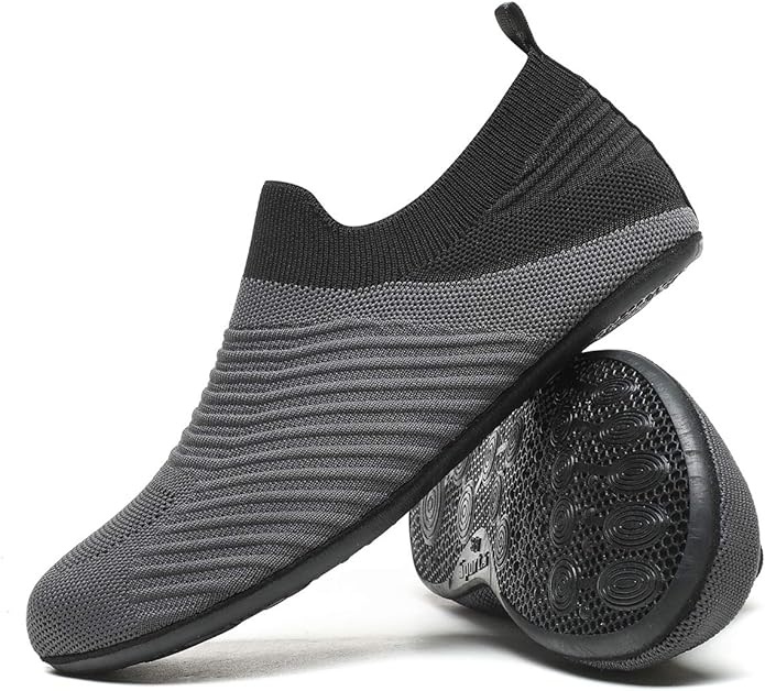 Adult Indoor House Slippers Socks Lightweight Non Slip Grip House Home Shoes by CanLeg