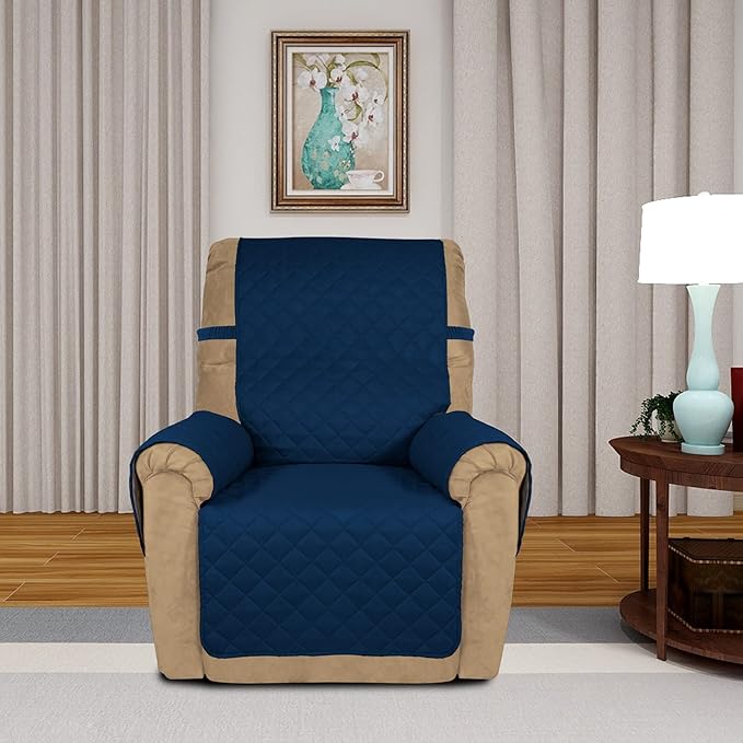PureFit Reversible Quilted Oversized Recliner Sofa Cover, Water Resistant - Image 2