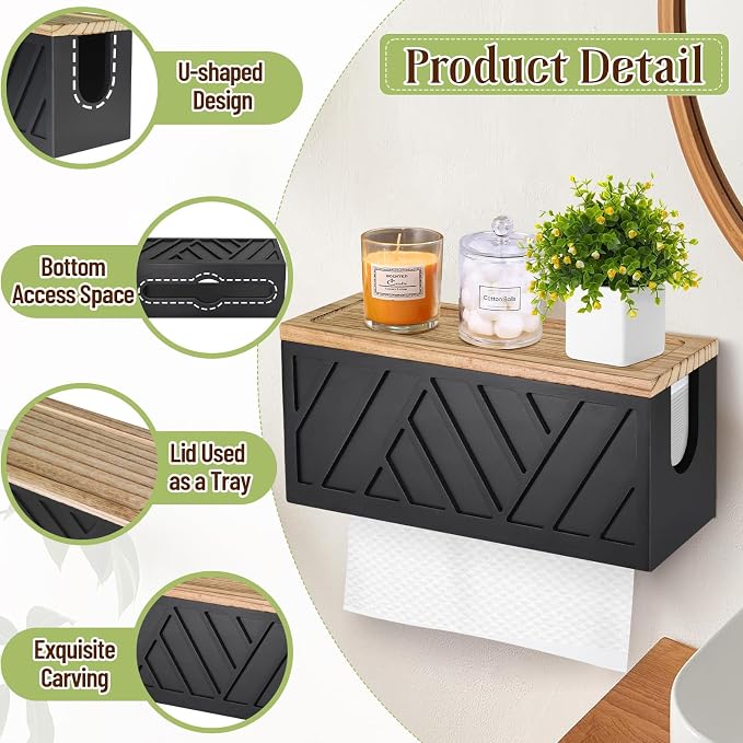 Paper Towel Dispenser Wall Mount, Paper Towel Holder Wall Mounted - Image 6