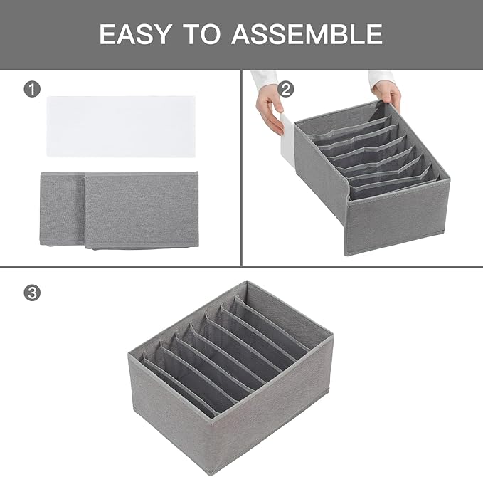 Qozary 4 Pack Drawer Organizers - Image 3