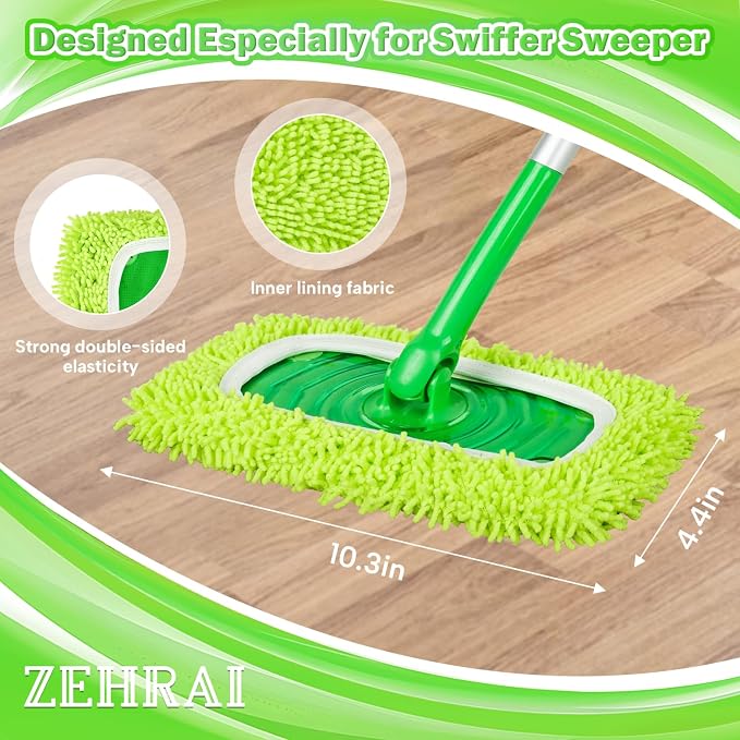 6Pcs Reusable Microfiber Mop Pads Compatible - Image 3