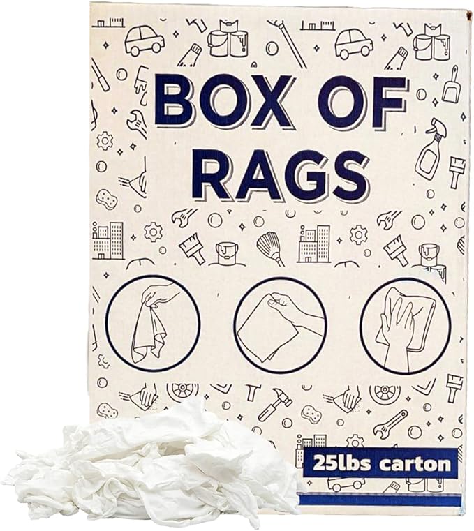 Premium White T-Shirt Cleaning Rags – White Cotton Rag by SupremePlus