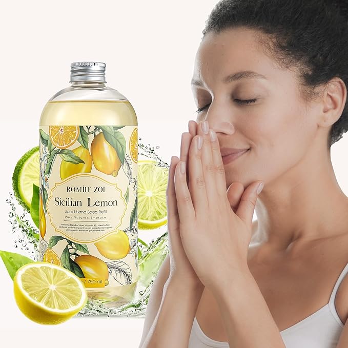 ROMIIE ZOI Lemon Scent Liquid Hand Soap Refills - Image 4