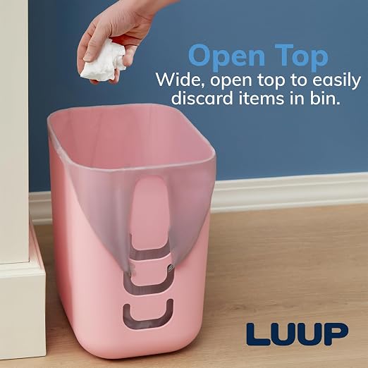 STORi Luup Bathroom Wastebasket, Secure Grocery Bags, Plastic Garbage Container - Image 8