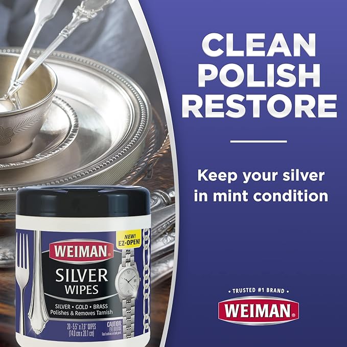Weiman Jewelry Polish Cleaner, Tarnish Remover Wipes - Image 3
