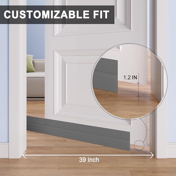 Door Draft Stopper, Door Sweep for Bottom of Doors, Weather Stripping Seal - Image 8
