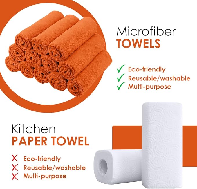 Avalon Towels Microfiber Cleaning Cloths Size 16" x 16", Highly Absorbent - Image 2