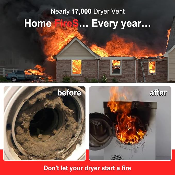 Dryer Cleaner Vent Brush - 70cm or 75cm Long Flexible Dryer Vent Cleaner & - Image 8