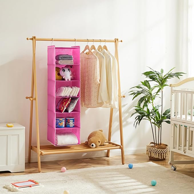 MAX Houser 6-Shelf Hanging Closet Organizer, Hanging Storage Shelves - Image 8