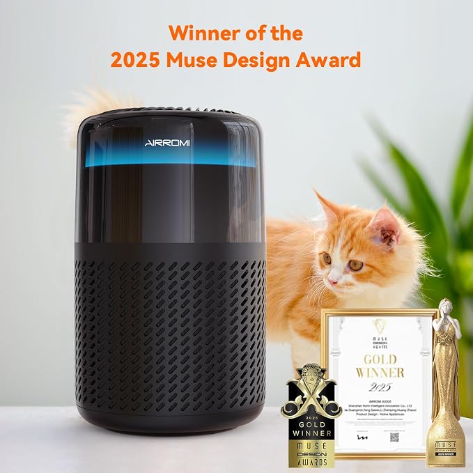 AIRROMI Air Purifier for Bedroom Home, HEPA Filter, Covers Upto 549 Ft² - Image 3