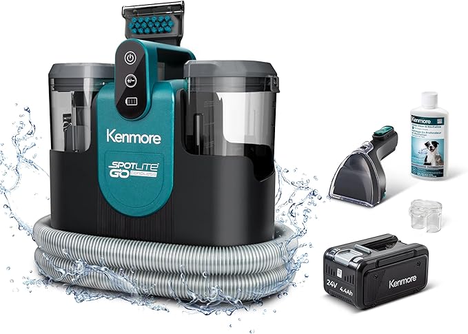 Kenmore KW1090 SpotLite Go 24V Cordless Brushless Portable Carpet Spot Cleaner by Kenmore