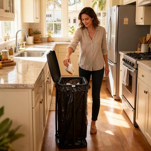 Portable Trash Bag Holder Collapsible Garbage Bin - Image 6