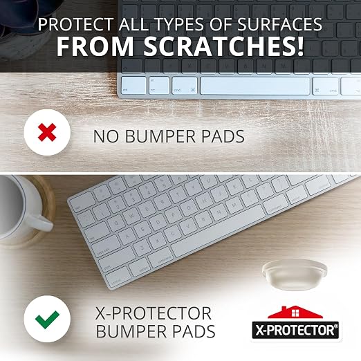 X-Protector Cabinet Door Bumpers 100 PCS – 1/2" Silicone Clear Bumpers – Ideal - Image 3