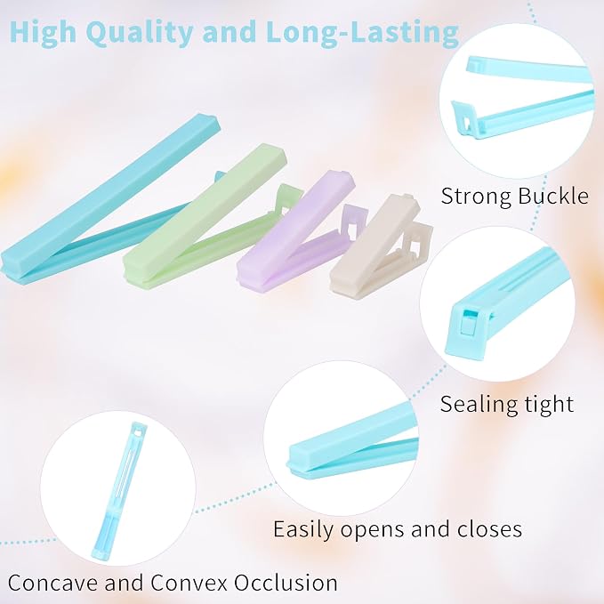 34 Packs Plastic Chip Clips for Food Storage - Image 2