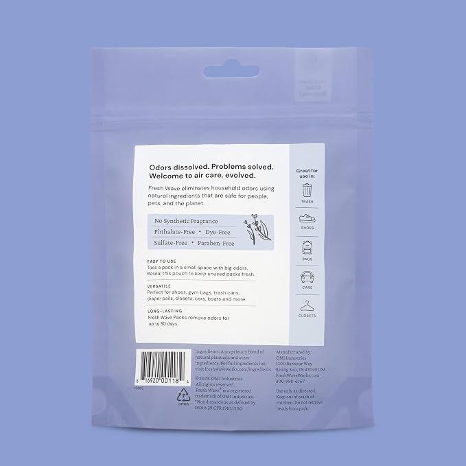 Fresh Wave Lavender Odor Eliminating & Deodorizing Packs | Bag of 6 | Safer - Image 8