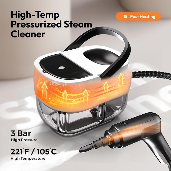 Steam Cleaner for Home, 2500w Steam Cleaner, High Pressure Steamer for Cleaning - Image 2