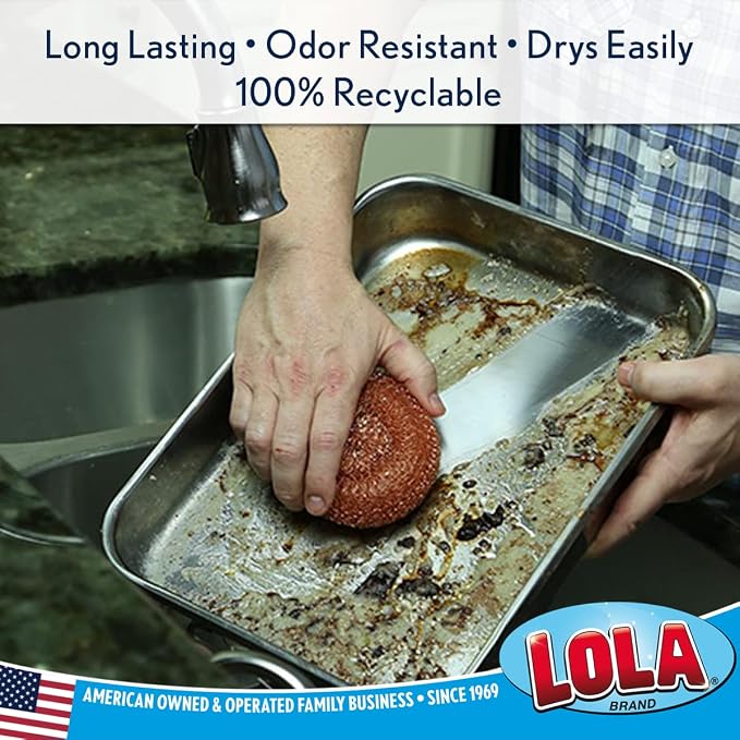 LOLA Copper Mesh Scouring Pad, 18 Grams, 12 Pack, Heavy Duty Cleaning Pads - Image 4