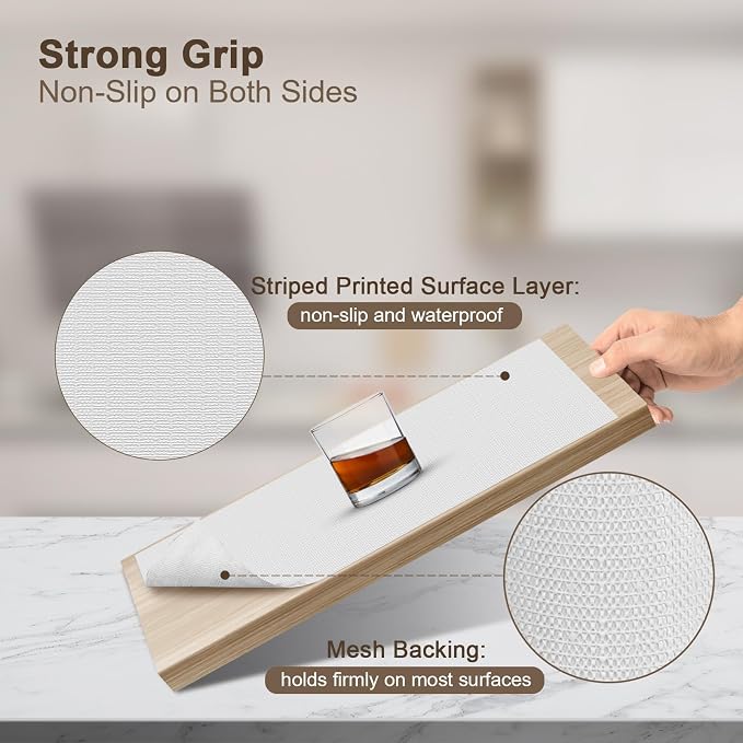 OcePor Non-Adhesive Drawer and Shelf Liner 24IN x 20FT，Non Slip Cabinet and - Image 2