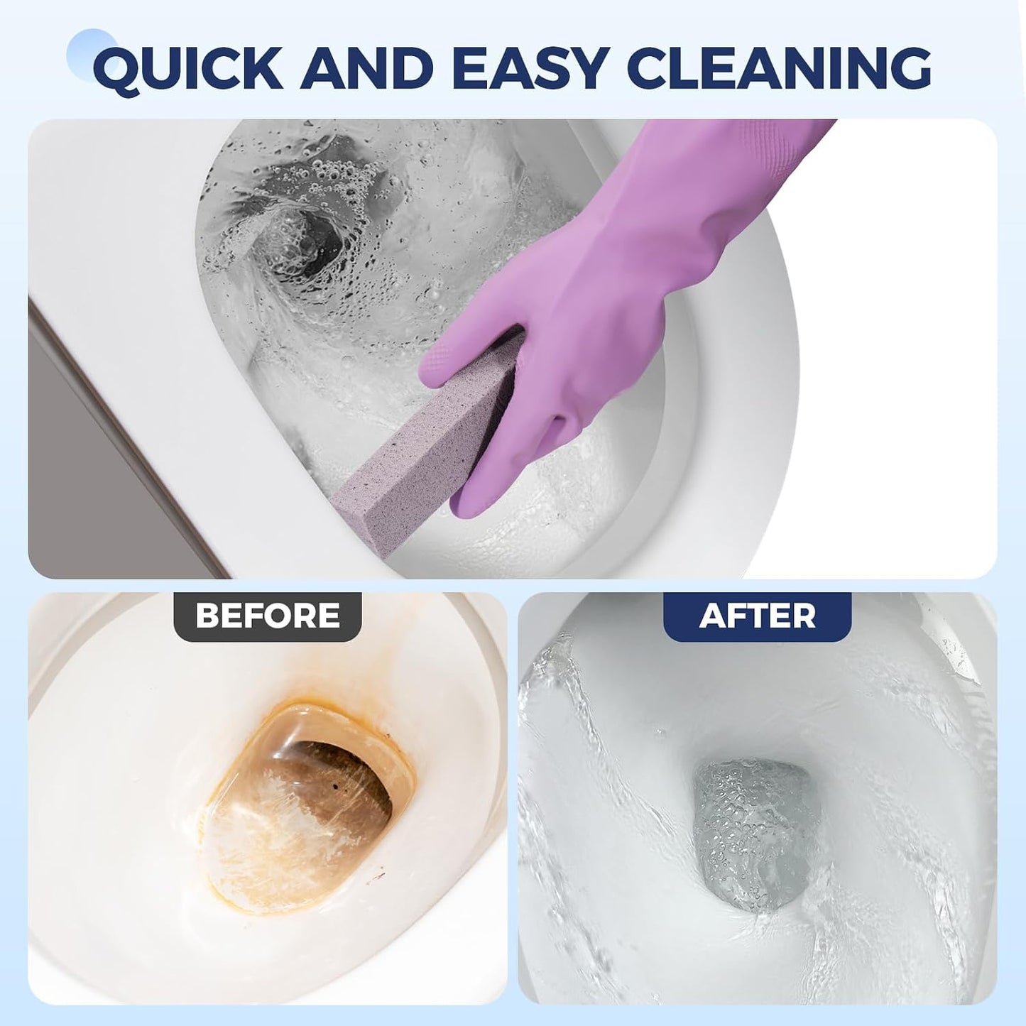 21 Pack Pumice Stone for Toilet Bowl Cleaning, Powerfully Cleans Hard Water Rings, Suitable for Cleaning Toilet, Bathtubs, Pool, Sinks and Grill