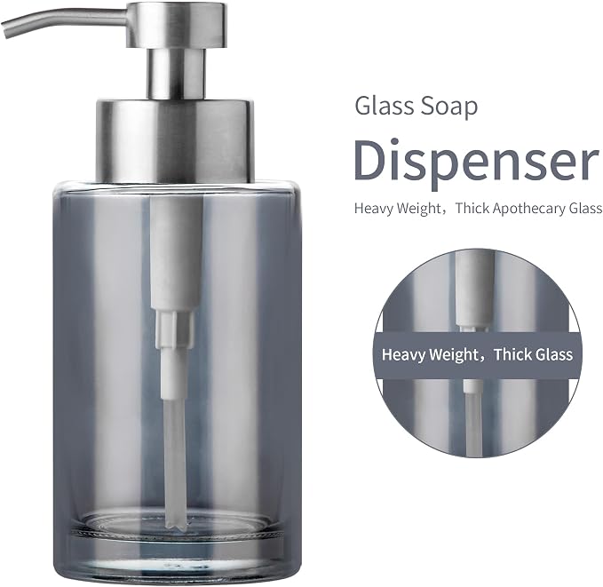 Enra Thick Glass Soap Dispenser - Image 2
