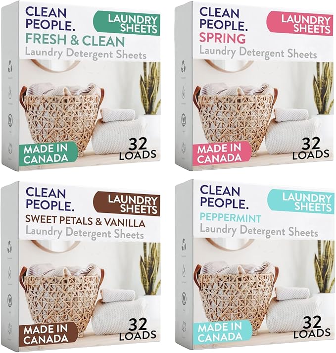 Clean People Laundry Detergent Sheets- Recyclable Packaging, Hypoallergenic by CleanPeople