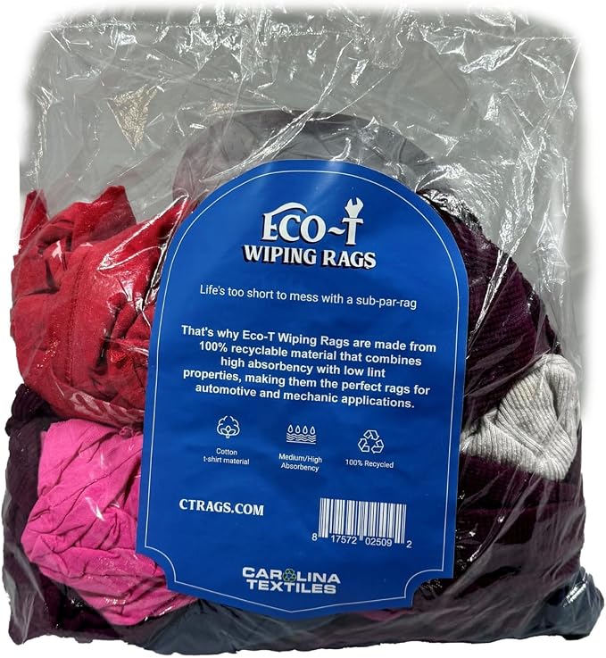 1 Lb Bag Eco-T Mechanic Shop Rags - Image 2