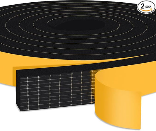 Weather Stripping Soundproof 1 in x 1/2 in, Weatherproof Foam Insulation Tapes by Aopaeoie
