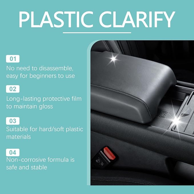 Plastic Clarify for Cars, Plastic Restorer for Cars Exterior, Detailing Spray - Image 4