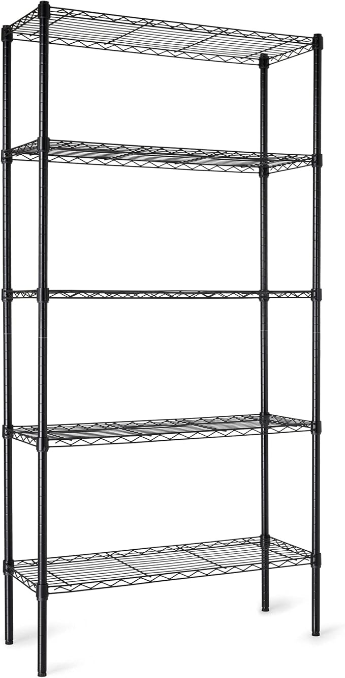 Amazon Basics 5-Shelf Adjustable Heavy Duty Steel Wire Rack Storage Shelving by AmazonBasics