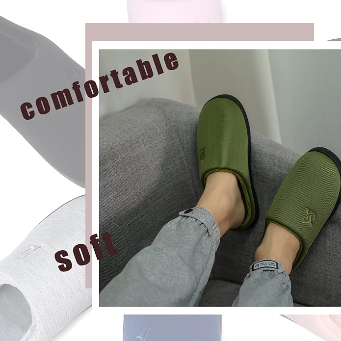 Memory Foam Slippers for Women's and Men's Casual House Shoes - Image 7