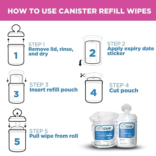 REScue One-Step Disinfectant Cleaner & Deodorizer Wipes - Image 5