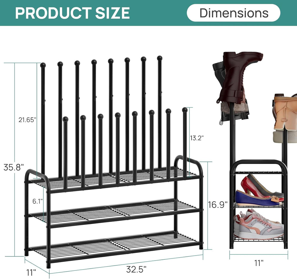 viewcare Tall Boot Rack, Long Boot Rack Organiser, Tall Boots with Shoe Rack ...