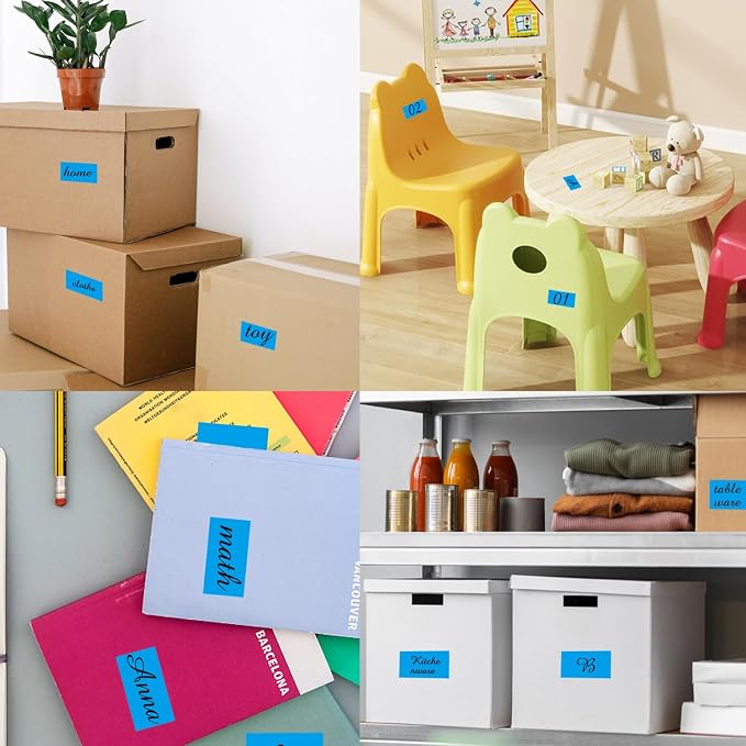 STARLIBOO Colored Labels Stickers 3 x 2 Inch, Removable Rectangle Moving Labels - Image 5