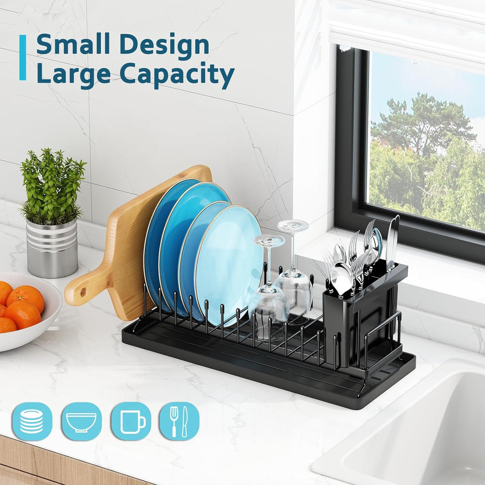 ANTOPY 2 Tier Fruit Basket with 2 Banana Hangers & Dish Drying Rack Small...