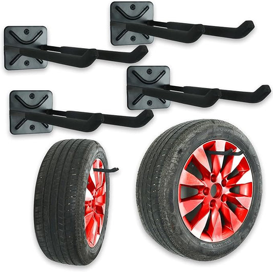 Heavy Duty Garage Tires Hooks Wall Mounted Hanger Tool Organizer Rack Hardware by Wallmaster