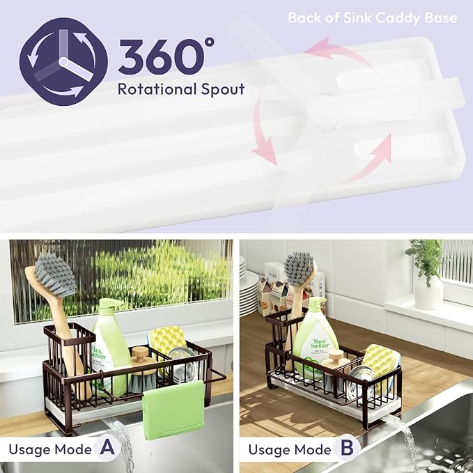 SWTYMIKI Sponge Holder for Kitchen Sink - Image 2